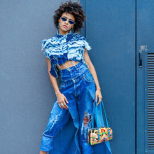 Load image into Gallery viewer, Drum Barrel Bag W (double line) Serial No.TM01122W